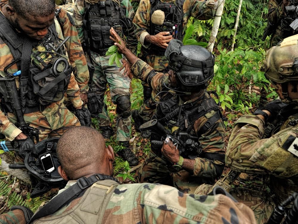 A Canadian Special Operations Regiment Csor Soldier Fires His C8