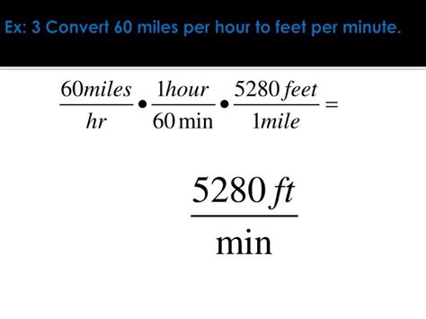 Ex Convert Mile Per Hour To Feet Per Second Youtube