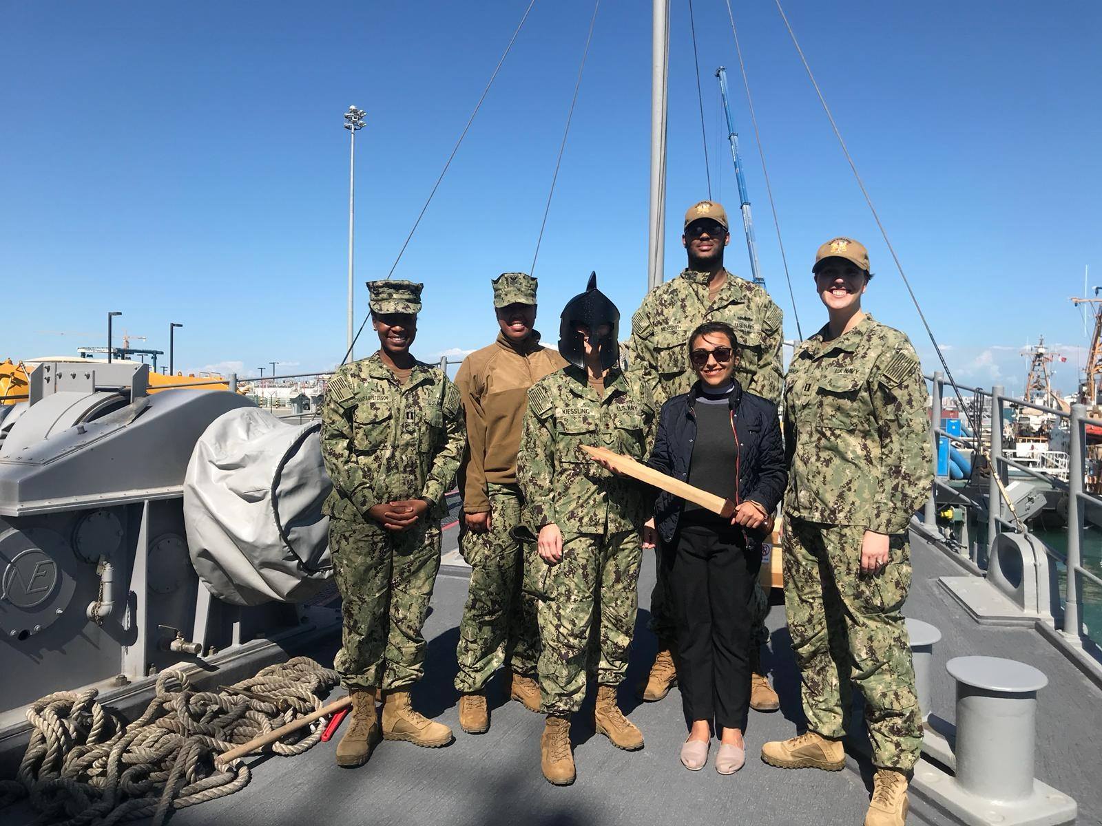 Jag Corps Team Receives Tour Of Mine Countermeasures Ship Uss Gladiator