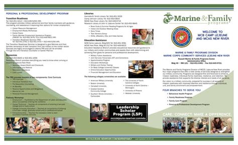 Marine And Family Programs Trifold Ppt