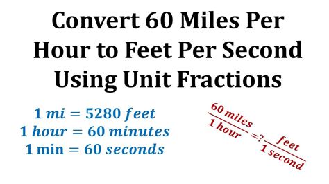 Miles Per Hour To Feet Per Second Conversion