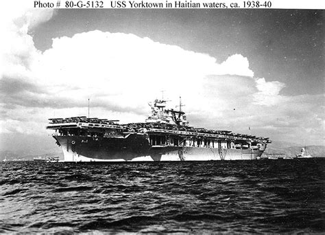 Usn Ships Uss Yorktown Cv 5 1937 1942