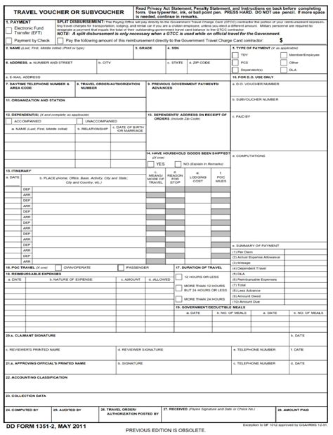 Where To Submit Dd Form 1351-2?